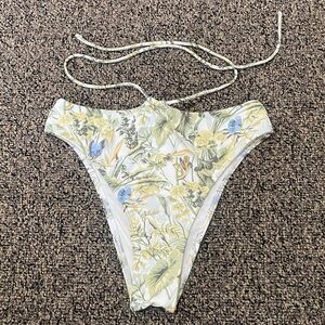 Abercrombie & Fitch Women’s Bikini Bottoms Tropical Print waist Tie Summer Swim